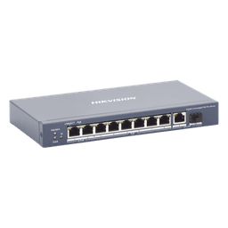 Switch PoE+ / No Administrable / 7 Puertos 1000 Mbps 802.3 af/at (30 W) / 2 Puertos 1000 Mbps Hi-PoE (90 W) / 1 Puertos 1000 Mbps Uplink / 1 Puerto SFP / Modo Extendido hasta 300 Metros / 110 Watts