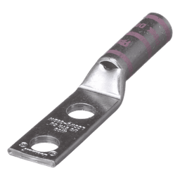 Zapata de compresión LCC1/0-38DW-X para cal. 1/0 Awg, Doble barreno para tornillo prisionero de 3/8, 1 Pz