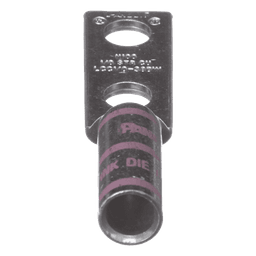 Zapata de compresión LCC1/0-38DW-X para cal. 1/0 Awg, Doble barreno para tornillo prisionero de 3/8, 1 Pz