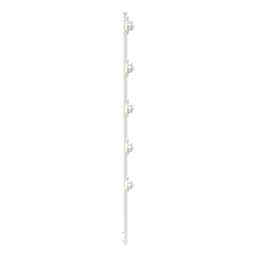 Poste con 5 Aisladores de PASO  para Cerca Electrificada. Tubo Galvanizado de 1.2m, cal. 18 de 1" Diam. + Pintura Blanca Aplicación en Polvo.