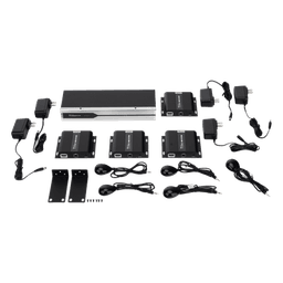 Kit Divisor y Extensor HDMI (Extender Splitter) | Divide 1 Fuente HDMI a 4 Pantallas | Extiende la señal HDMI hasta 120 m | Resolución 4Kx2K @ 60 Hz | Cat 6/6a | Uso 24/7 | Longitud del cable autoajustable 