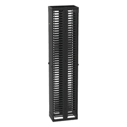 Organizador Vertical PatchRunner™, Doble (Frontal y Posterior), Para Rack Abierto de 45 Unidades, 12in de Ancho, Color Negro