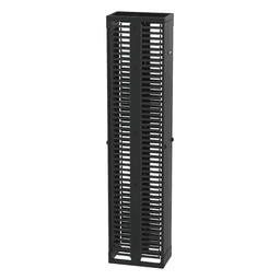 Organizador Vertical PatchRunner™, Doble (Frontal y Posterior), Para Rack Abierto de 45 Unidades, 12in de Ancho, Color Negro