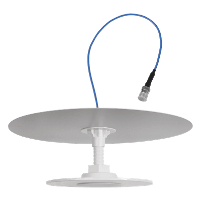 Antena Omnidireccional de Bajo Perfil Ultra Delgada con Reflector para Máxima Ganancia de 7dBi. Cubre bandas de celular 5G, 4G, 3G y WiFi de 608 a 2700 MHz.