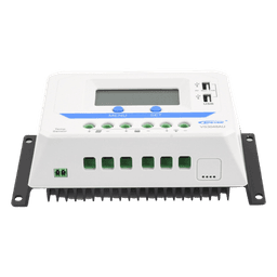 Controlador Solar PWM / 30A / 12/24V/36/48V / Doble USB / Pantalla LCD / Tierra Positivo Común