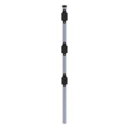 Poste de Paso de 0.75m para Cerca Electrificada. Tubo Galvanizado cal. 18 de 1"Diam. con Tapón y 3 Aisladores Instalados.