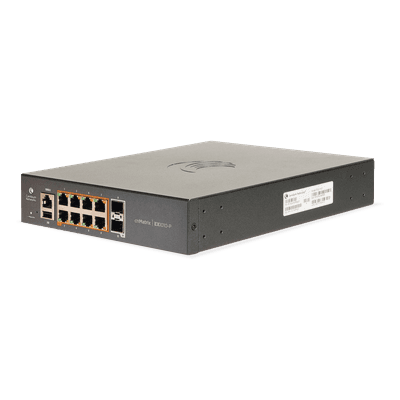 Switch PoE cnMatrix Ex1010-P / 8 Puertos Gigabit PoE 802.3af/at + 2 SFP / Capa 2 / Gestión en la Nube Gratuito