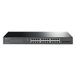 Switch PoE JetStream SDN Administrable 24 puertos 10/100/1000 Mbps + 4 puertos SFP, 24 puertos PoE, 250W, administración centralizada OMADA SDN 
