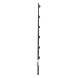 Poste con 6 Aisladores de PASO  para Cerca Electrificada. Tubo Galva. de 1.4m, cal. 18 de 1" Diam. + Pintura Negra.