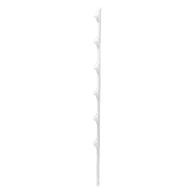 Poste con 6 Aisladores de PASO  para Cerca Electrificada. Tubo Galva. de 1.4m, cal. 18 de 1" Diam. + Pintura Blanca.