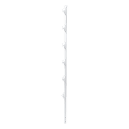 Poste con 6 Aisladores de PASO  para Cerca Electrificada. Tubo Galva. de 1.4m, cal. 18 de 1" Diam. + Pintura Blanca.
