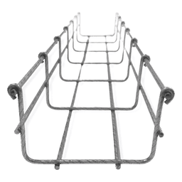 Charola Bimetálica Tipo Malla 66/100 mm, Ideal Para Utilizarse al Exterior o Zonas Húmedas, Hasta 105 Cables Cat6, Tramo de 3 Metros