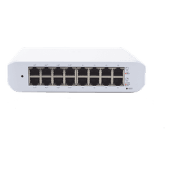 Switch UniFi Lite Administrable PoE de 16 Puertos 10/100/1000 Mbps (8 puertos 802.3af/at), 45 W 