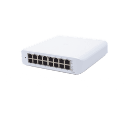 Switch UniFi Lite Administrable PoE de 16 Puertos 10/100/1000 Mbps (8 puertos 802.3af/at), 45 W 