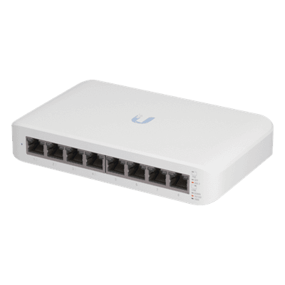 Switch UniFi Lite Administrable PoE de 8 Puertos 10/100/1000 Mbps (4 puertos 802.3af/at), 52 W 