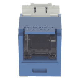 Conector Jack RJ45 Estilo TG con Ventana, Mini-Com, Categoría 6, de 8 Posiciones y 8 Cables, Color Azul