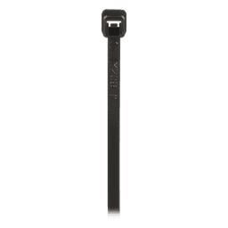 Cincho de Nylon 6.6 de Bloqueo, 203 mm largo x 2.5mm ancho, Color Negro, Exterior Resistente a Rayos UV, Paquete de 1000pz