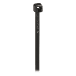 Cincho de Nylon 6.6 de Bloqueo, 203 mm largo x 2.5mm ancho, Color Negro, Exterior Resistente a Rayos UV, Paquete de 1000pz