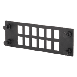 Placa Para 12 Adaptadores de Fibra Óptica, Uso con Gabinetes FPONE3 y FPONE4