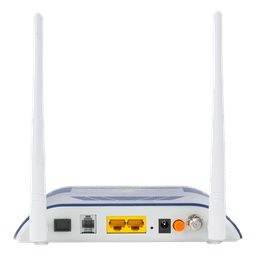 ONU Dual GPON/EPON con Wi-Fi en 2.4 GHz + 1 puerto SC/APC + 1 puerto LAN Gigabit + 1 puerto LAN Fast Ethernet + 1 puerto FXS + 1 puerto CATV, hasta 300 Mbps vía inalámbrico