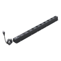 PDU Vertical de 10 Contactos (NEMA 5-15R). Volt. Ent./Sal.: 120Vca/15A compatible con Racks EIRL y EIQR. 