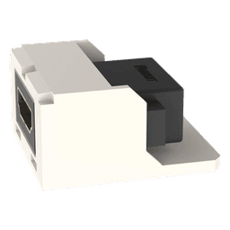 Módulo Acoplador HDMI 2.0, Hembra a Hembra Tipo-A, Categoría 2, Uso en 2 Puertos Mini-Com, Color Blanco Mate