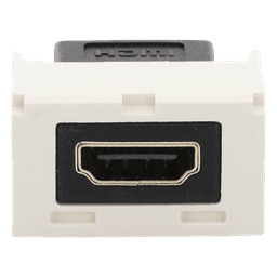 Módulo Acoplador HDMI 2.0, Hembra a Hembra Tipo-A, Categoría 2, Uso en 2 Puertos Mini-Com, Color Blanco Mate