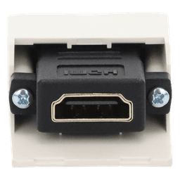 Módulo Acoplador HDMI 2.0, Hembra a Hembra Tipo-A, Categoría 2, Uso en 2 Puertos Mini-Com, Color Blanco Mate