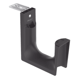 Sujetador STRONGHOLD tipo J (J-Hook), Con Soporte para Montaje en Techo, Para 180 Cables Cat6, Nylon 6.6, Color Negro, 10 piezas