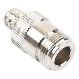 Conector N Hembra Inverso de Anillo Plegable para Cables 9913, RG-8/U, LMR-400, Grupo I, Níquel/ Oro/ Teflón.