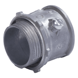 Conector 3/4" (19mm) pared delgada con tornillo tipo americano galvanizado etiqueta verde
