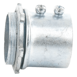 Conector 3/4" (19mm) pared delgada con tornillo tipo americano galvanizado etiqueta verde