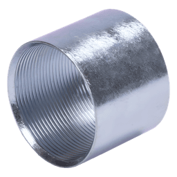 Cople 1/2" (13mm) pared gruesa con rosca galvanizado etiqueta amarilla