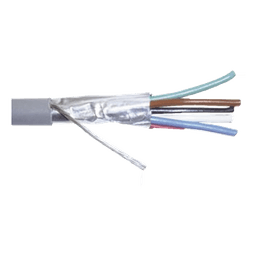 Cable Calibre 22, CMR, 6 Conductores, Blindado, 305 Metros (1000 Pies), Color Gris