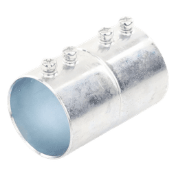 Cople 1 1/2" (38mm) con tornillo pared delgada galvanizado etiqueta verde