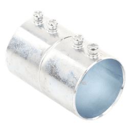 Cople 1 1/2" (38mm) con tornillo pared delgada galvanizado etiqueta verde