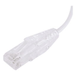 Cable de Parcheo Slim UTP Cat6 - 20 cm (7.87 Pulgadas) Blanco Diámetro Reducido (28 AWG)
