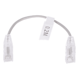 Cable de Parcheo Slim UTP Cat6 - 20 cm (7.87 Pulgadas) Gris Diámetro Reducido (28 AWG)