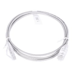 Cable de Parcheo Slim UTP Cat6 - 1.5 Metros (4.92 Pies) Gris Diámetro Reducido (28 AWG)