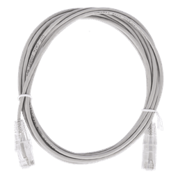 Cable de Parcheo Slim UTP Cat6 - 2 Metros (6.56 Pies) Gris Diámetro Reducido (28 AWG)