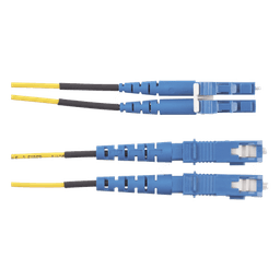Jumper de Fibra Optica Monomodo 9/125 OS2, LC-SC Duplex, OFNR (Riser), Color Amarillo, 5 Metros (16.40 Pies)