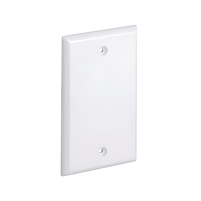 Placa de Pared Ciega Universal, Material ABS, Color Blanco Mate