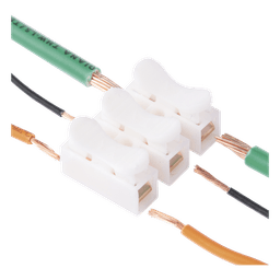 Conector tipo PUSH de 3 Contactos / Para una Conexión Rápida / Puentes de Cables