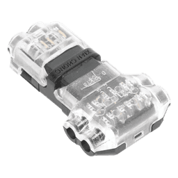 Conector en forma de T para 2 Contactos / Para una Conexión Rápida