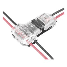 Conector en forma de T para 2 Contactos / Para una Conexión Rápida
