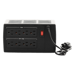 Regulador De Voltaje de 1500VA/750W, Entrada NEMA 5-15P, Con 8 Salidas NEMA 5-15R y Supresión de Picos a 245 Joules