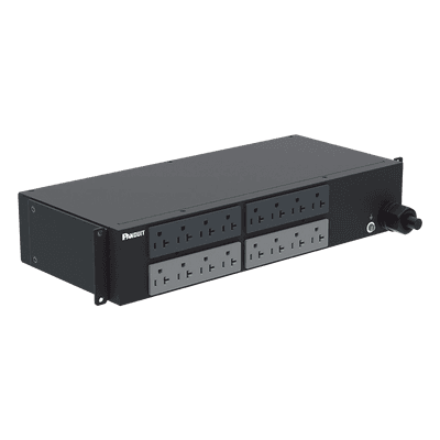 PDU Básico para Distribución de Energía, Enchufe de Entrada NEMA L5-30P, Con 16 Contactos NEMA 5-20R, Instalación Horizontal de 19in, 2 UR, 30 Amp, 120 Vca