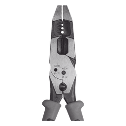 Pinza Híbrida con Ponchadora de 8". Pela Cable Sólido de 10-14 AWG y Cable Trenzado de 12-16 AWG