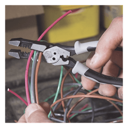 Pinza Híbrida con Ponchadora de 8". Pela Cable Sólido de 10-14 AWG y Cable Trenzado de 12-16 AWG