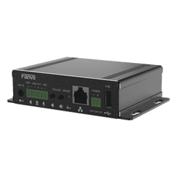 Gateway para Voceo IP/SIP,  Entrada de audio (3.5mm), salida de amplificador integrado de hasta 30W, puerto USB (reproducción de MP3),